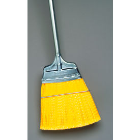 Dustless Upright Broom, Yellow Flagged Polypropylene with Steel Handle