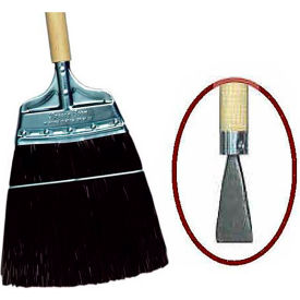 Milwaukee Dustless Track Broom, Brown Poly with Wooden Handle