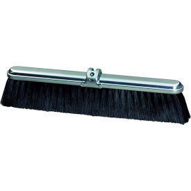 30"W Push Broom Head w/Stiff Center and Fine Border Polypropylene Bristles