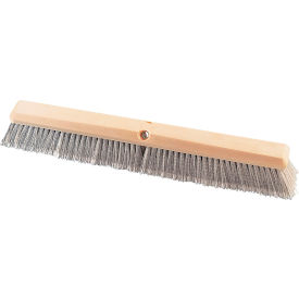 24"W Perma Poly Push Broom Head with Flagged Styrene Bristles