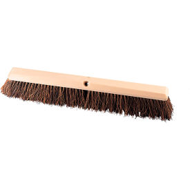 18"W Heavy-Duty Push Broom Head with Natural Palmyra Bristles and Wood Frame