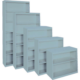 All-Welded Bookcase, 36"Wx13"Dx72"H, Denim Blue