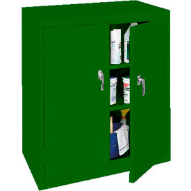 Counter Height Cabinet, 36"W x 18"D x 42"H, All-Welded, Leaf Green