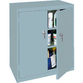 Counter Height Cabinet, 36"W x 18"D x 42"H, All-Welded, Denim Blue