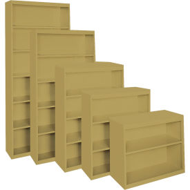 All-Welded Bookcase, 36"Wx13"Dx84"H, Tropic Sand