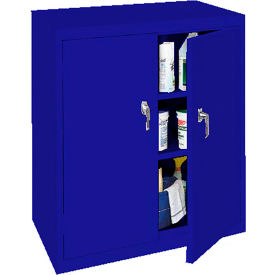 Counter Height Cabinet, 36"W x 18"D x 42"H, All-Welded, Blue