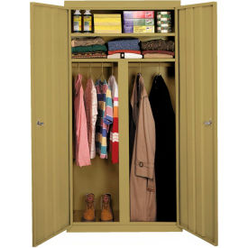 All-Welded Wardrobe Cabinet, 36"Wx24"Dx72"H, Tropic Sand