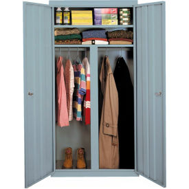 All-Welded Wardrobe Cabinet, 36"Wx24"Dx72"H, Denim Blue