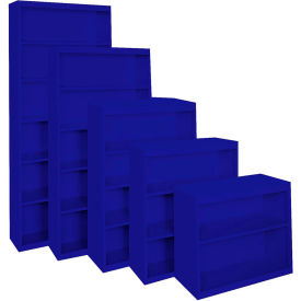 All-Welded Bookcase, 36"Wx13"Dx42"H, Blue