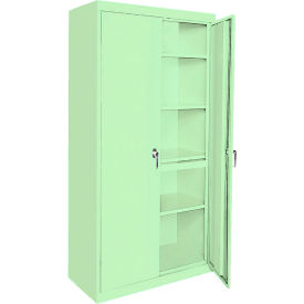 Magnum Series Storage Cabinet, 48"W x 18"D x 78"H, Pastel Green, All-Welded