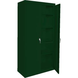 Magnum Series Storage Cabinet, 36"W x 24"D x 72"H, Hunter Green, All-Welded