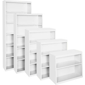 All-Welded Bookcase, 36"Wx18"Dx42"H, White