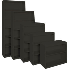 All-Welded Bookcase, 36"Wx13"Dx72"H, Charcoal