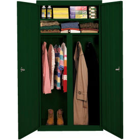 All-Welded Wardrobe Cabinet, 36"Wx24"Dx72"H, Hunter Green
