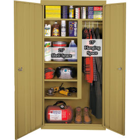 Combination Storage Cabinet, 36"W x 21"D x 72"H, Sand, All-Welded