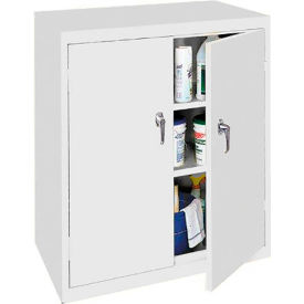 Counter Height Cabinet, 36"W x 18"D x 42"H, All-Welded, White