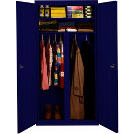 All-Welded Wardrobe Cabinet, 36"Wx24"Dx72"H, Navy