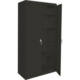 Adjustable Storage Cabinet, 30"W x 18"D x 72"H, Charcoal, All-Welded