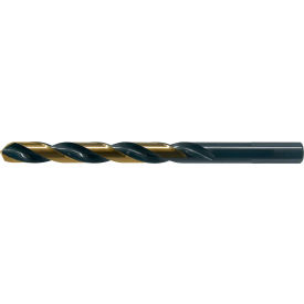 #40 HSS Heavy-Duty Black & Gold 135 Split Point 3-Flatted Shank Jobber Length Drill