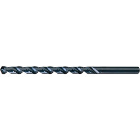 3/16 8In OAL HSS Heavy-Duty Steam Oxide 118 K-Notched Point Extra Long Drill