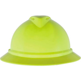 V-Gard® 500 Hat Vented 6-Point Fas-Trac III, Hi-Viz Yellow-Green