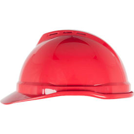 V-Gard® 500 Cap Vented 6-Point Fas-Trac III, Red