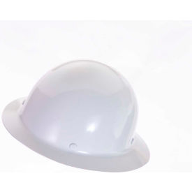 Protective Hat With Staz-On Suspension, Standard, White