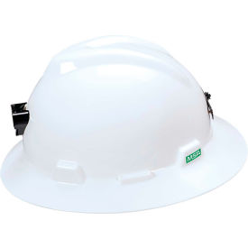 V-Gard Slotted Full-Brim Hat, Fas-Trac III Suspension, White