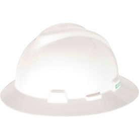 V-Gard Slotted Full-Brim Hat With Staz-On Suspension, White