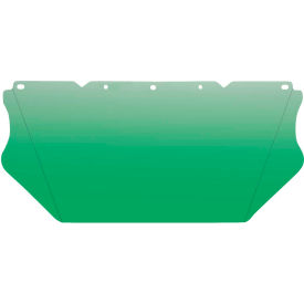 V-Gard Visor, Contoured, Green Tint Polycarbonate, 8"W x 17"L x .06"H