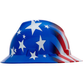 V-Gard American Freedom Series Slotted Protective Hat, American Stars & Stripes