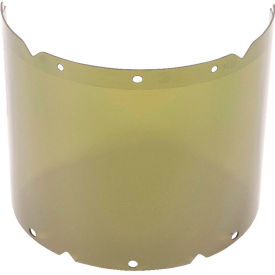 V-Gard Visor, PC, Shade 3 IR, Molded, 8"W x 17"L x .098"H, Use With Chin Protectors