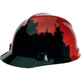 V-Gard® Canadian Freedom Series Slotted Protective Cap, Black With Red Maple Leaf