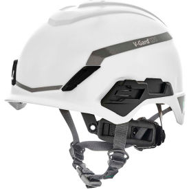 V-Gard Safety Helmet, Novent Fas-Trac III Pivot, ANSI, CSA, EN397, White