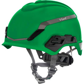 V-Gard® H1 Safety Helmet, Novent Fas-Trac® III Pivot, ANSI, CSA, EN397, Green