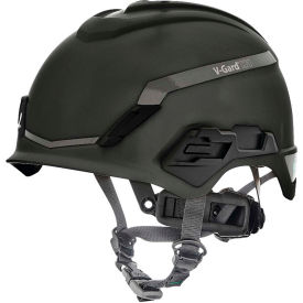 V-Gard® H1 Safety Helmet, Novent Fas-Trac® III Pivot, ANSI, CSA, EN397, Black