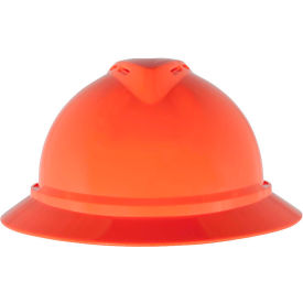 V-Gard 500 Hat Vented 6-Point Fas-Trac III, Hi-Viz Orange