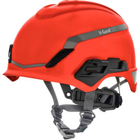 V-Gard® H1 Safety Helmet, Novent Fas-Trac® III Pivot, Red.