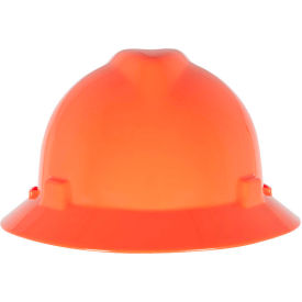 V-Gard Slotted Full-Brim Hat With Staz-On Suspension, Hi-Viz Orange