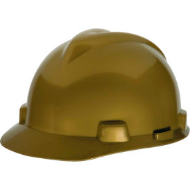 V-Gard Slotted Cap With Fas-Trac III Suspension, Gold With Staz-On Suspension