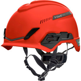 V-Gard® H1 Safety Helmet, Trivent Fas-Trac® III Pivot, ANSI, EN12492, Red
