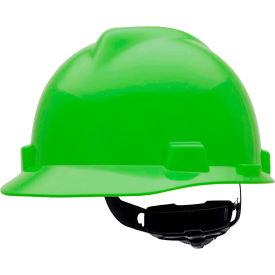 V-Gard Slotted Cap With Fas-Trac III Suspension, Bright Lime Green