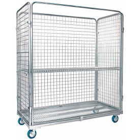 Front Open Wire Steel Cargo Cart, 63"L x 29"W x 72"H