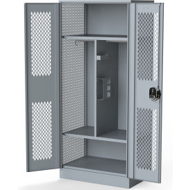 Patriot Framed Gear Locker w/ Shelf & 1 Coat Rod, 48"W x 24"D x 72"H, Red, All-Welded