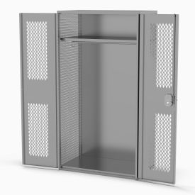 Patriot Framed TA-50 Locker, Perforated Door, Expanded Sides, 36"x24"x78", Gray, All-Welded