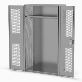 Patriot Framed TA-50 Locker, Perforated Door, Expanded Sides, 48"x24"x78", Blue