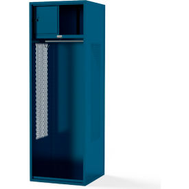 Framed Stadium Locker with Shelf & Security Box, 18"W x 18"D x 78"H, Blue, All-Welded