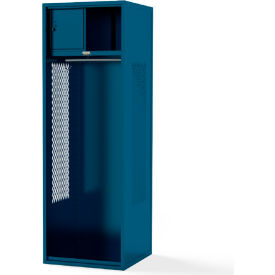 Framed Stadium Locker w/ Shelf & Security Box, 24"W x 24"D x 78"H, Blue, All-Welded
