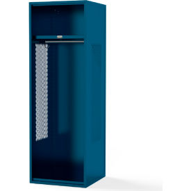 Framed Stadium Locker w/ Shelf, 24"W x 21"D x 72"H, Blue, All-Welded