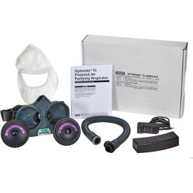 MSA Optimair Tl Kit With Low Profile White Hood, He Filters, Extended Battery